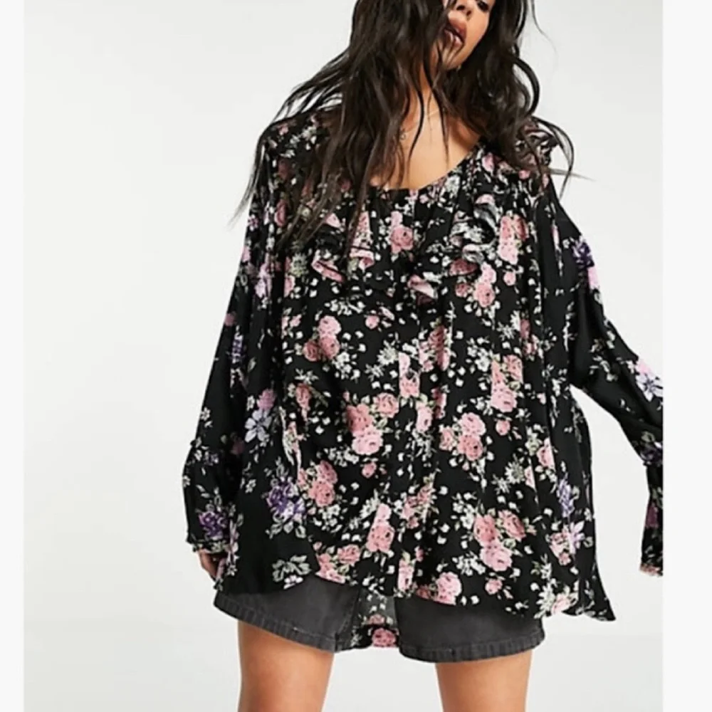 Free People Loretta Printed Floral Tunic Top - Picture 1 of 16